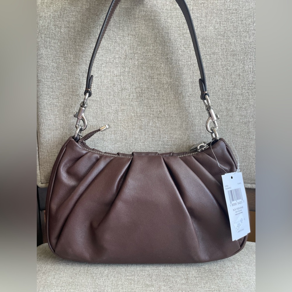 NWT！2PCS COACH TERI SHOULDER BAG WITH RUCHING（CT761）AND MEDIUM WALLET（CR791） - Picture 3 of 16